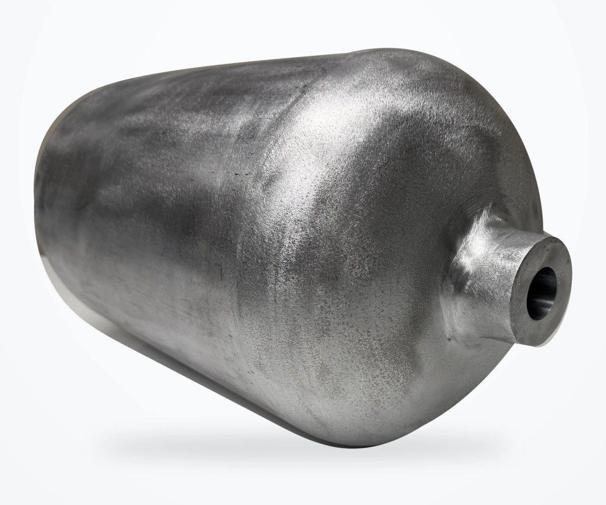 Keep Type I aluminum pressure vessel with its original textured shell and machined port.