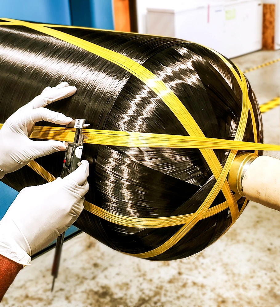 Steelhead composite pressure vessel manufacturing and winding measurement.