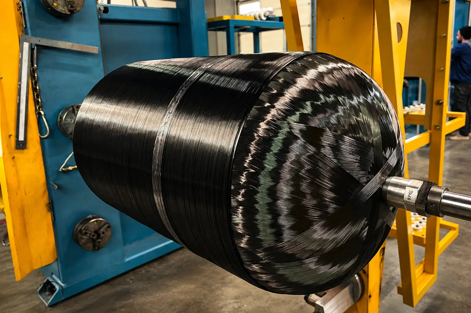 Close-up view of Steelhead Reliance Type III composite pressure vessel construction