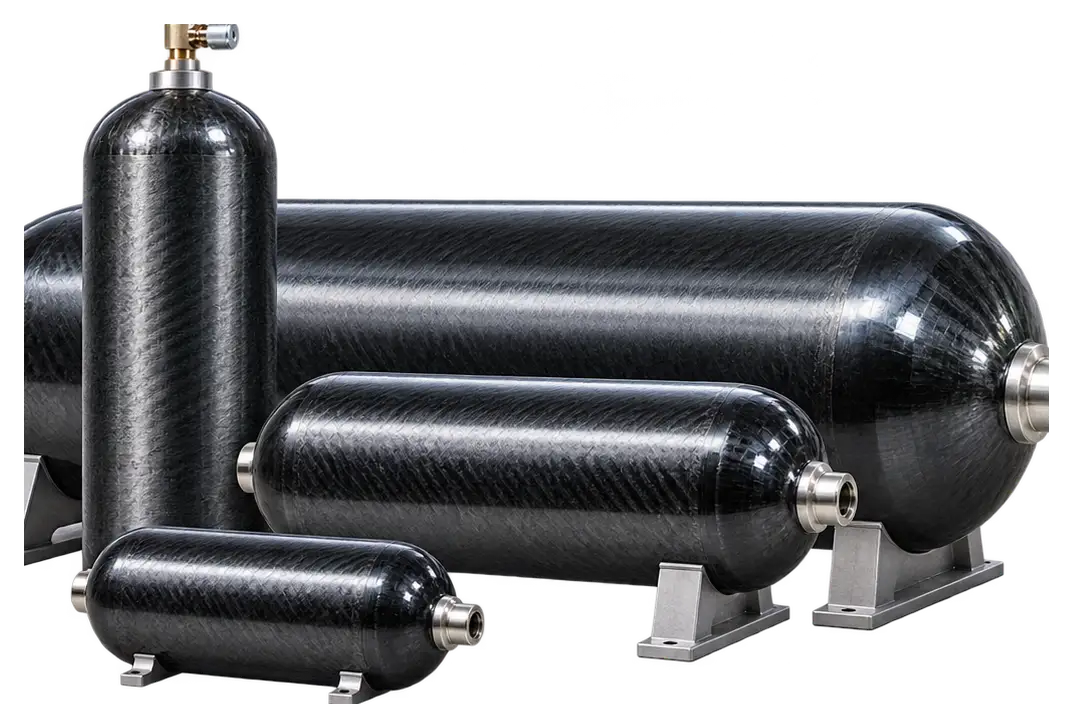 Representative Titan Series Type III composite pressure vessels
