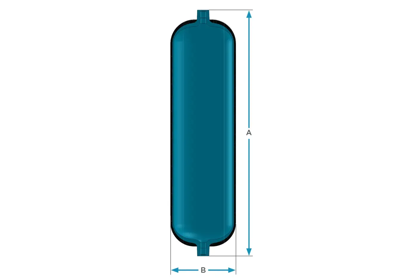 Steelhead Composites’ lightweight 11 inches. (280 mm) diameter 3,600 psi (250 bar) CNG cylinder.