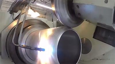 Video capture of the Spin forming large diameter tube